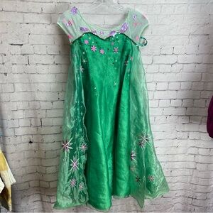 Disney Store Frozen Fever Elsa green spring dress size 7/8